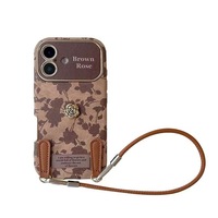 XP477 Vintage Floral Brown Phone case Convient pour iPhone 17PROMAX 16PLUS 15PRO Nouveau