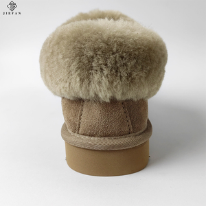 Mocassini <span class=keywords><strong>Termici</strong></span> Antiscivolo Traspiranti con Ammortizzazione per Donna, Leggeri e Confortevoli, in Pelle di Pecora, per Interni, Autunno/Inverno - Product Image 2