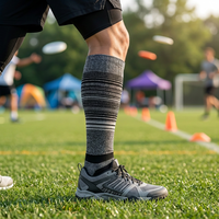 Chaussettes de compression en laine d'alpaga pour sports de plein air, soutien élastique par pression, chaussettes de randonnée et de course pour hommes et femmes