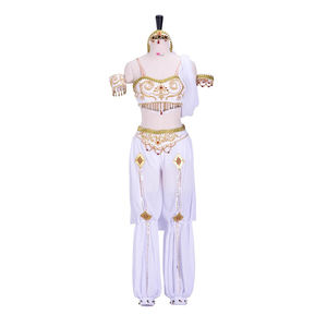 Trajes de baile para niñas, disfraces de vientre <span class=keywords><strong>indio</strong></span> de estilo árabe personalizados para mujeres, disfraces de vientre de danza de competición profesional para niños - Product Image 4