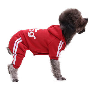 Produsen Grosir Hoodie Anjing Sport Mewah Klasik Musim Dingin Empat Kaki Hoodie Anak Anjing Pakaian Anjing Peliharaan - Product Image 4