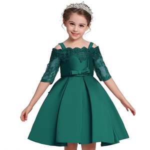 Vestidos de Fiesta para Niñas, Diseño 2022, 4 Colores, Vestido de Princesa para Bebés, Satén, Gran Venta, Vestidos de Flores para Niñas - Product Image 5