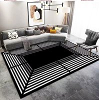 Wohnzimmerteppich Rutschfester Schlafzimmerteppich Kristallvelours Teppiche Weicher Bettvorleger 3D-Muster Bedruckter Teppich