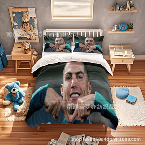 Ensemble de literie Xzl Cristiano Ronaldo 1,8 m, impression numérique, tissu doux pour chambre à coucher - Product Image 4