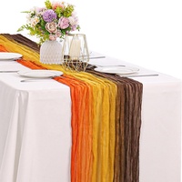 Nappe en gaze avec ruban en mousseline de soie, arc drapé pour mariage, réception, douche, fête d'anniversaire, décoration de table