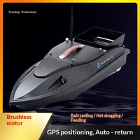 Bateau à appâts pour carpes sans balais, à compartiment unique, GPS Beidou, 36000mAh, 12V, 500-1000m, retour automatique à une touche, télécommande anti-retournement