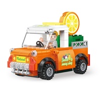 Jouets en briques COGO City, blocs de construction en plastique, Shantou pour enfants, voiture à fruits, mini jouet de construction DIY avec figurine miniature