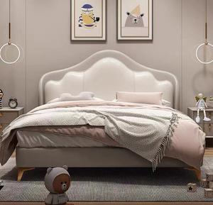 현대 아이들 침실 가구 소년 사랑스러운 두 배 아이 침대 침실 가구 고정되는 요람 아이 자는 가죽 단 하나 침대 - Product Image 5