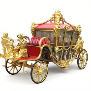 2026 New Design Royal Horse Drawn Carriage Luxury Wedding Coach with LED Light - Product Image 5