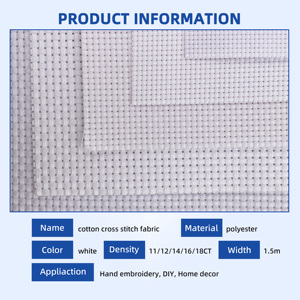 Tissu en polyester pour point de croix 11/12/14/16/18CT <span class=keywords><strong>Aida</strong></span> pour <span class=keywords><strong>broderie</strong></span> DIY, impression haute définition personnalisée disponible - Product Image 5