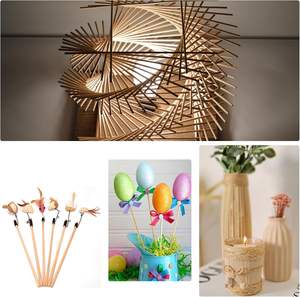 Varillas Redondas de Madera Maciza Duraderas - Materiales Modernos para Manualidades DIY - Product Image 2