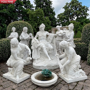 Youfine khách sạn biệt thự ngoài trời bức tượng Châu Âu trang trí nội thất tùy chỉnh kích thước cuộc sống bằng đá cẩm thạch thần Apollo tắm tượng để bán - Product Image 2