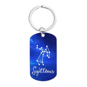 Cadeaux promotionnels personnalisés en gros, souvenirs, porte-clés constellation, porte-clés en acier inoxydable, horoscope, porte-clés signe du zodiaque 12 - Product Image 4