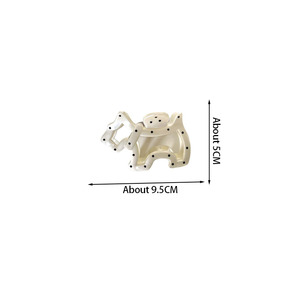 กิ๊บติดผมลายจุดรูปน้องหมาสำหรับผู้หญิง กิ๊บหนีบผมระดับไฮเอนด์แบบใหม่ กิ๊บหนีบผมด้านหลังศีรษะแบบเรียบง่าย กิ๊บหนีบผมทรงฉลาม เครื่องประดับผม - Product Image 6