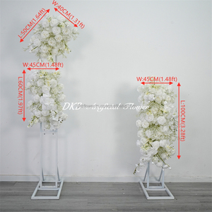 DKB Meilleures ventes de décorations et fournitures de mariage, arrangement de fleurs en soie blanche de haute qualité pour la décoration de mariage à domicile - Product Image 2