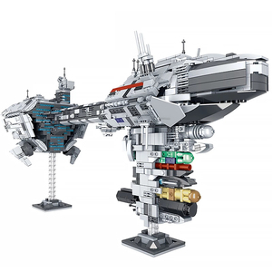 Mork 032001 MOC <span class=keywords><strong>Star</strong></span> Plan nave Nebulon-B scorta fregata medica modello fai da te giocattoli di assemblaggio in plastica set di blocchi di mattoni - Product Image 5