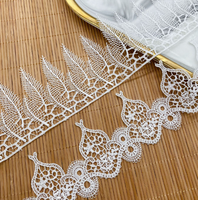 Code à barres dentelle nouveau motif floral vêtements accessoires maison pyjamas broderie dentelle Soluble dans l'eau en soie de Polyester