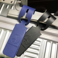 Étiquette de bagage en cuir PU personnalisable avec logo, accessoires de voyage de luxe à sublimation vierge pour valise, vente en gros