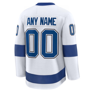 Özel Buz Hokeyi Forması İşlemeli Spor Nakışlı Erkek Mavi Giyim # 91 Stamkos # 86 Kucherov - Product Image 2