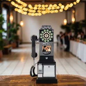 Venta al por mayor cabina telefónica fija personalizada boda Libro <span class=keywords><strong>de</strong></span> Visitas <span class=keywords><strong>teléfono</strong></span> electrónica Trocage <span class=keywords><strong>caja</strong></span> boda Audio - Product Image 1