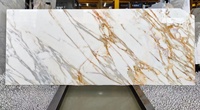 Calacata marbre de luxe d'italie prix veines d'or polies pour salle de bains salon comptoirs Table à manger calacata marbre d'or