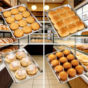 Peralatan Panggang Berkualitas Tinggi Loyang Panggang Komersial Anti Lengket Loyang Aluminium untuk Kue & Roti Cetakan Kue Loyang Roti - Product Image 4