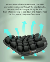 Coussin de siège de moto gonflable 3D imperméable en TPU/PU pour moto - Marque WUPP