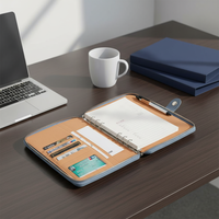 Carnet à spirales en cuir PU A5 de style Wenshun, avec fermeture éclair, imprimé, pour le bureau, l'école, l'organisation, logo personnalisé en relief