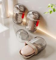 Jabonera Portátil de Viaje, a Prueba de Fugas, de Plástico Ecológico, Duradera, Transparente, Moderna, Organizador Impermeable