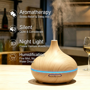 Portable Plastic USB Powered Essential <b>Oil</b> <b>Diffuser</b> with App-Controlled Timer & Remote Household Use 550ml Capacity - Product Image 3