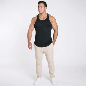 OEM Service Custom Made Men Tank Tops Solid Color Casual Cotton Knitted Sleeveless Tank Tops Logo Design Plus Size Print Sale - Product Image 1
