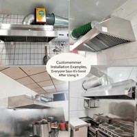 Hotte aspirante électrique murale en acier inoxydable, faible bruit, haute pression statique, pour cuisine commerciale et industrielle, avec filtre