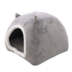 Casa para Gatos Plegable con Diseño Adorable, de Terciopelo de Cordero, Cálida, Ligera, Desmontable, Nido Portátil para Mascotas, Suave y Afelpado - Product Image 1