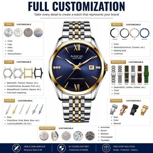 Reloj Miyota de Lujo OEM, Bajo MOQ, Logotipo Personalizado, Relojes Automáticos Casuales de Lujo, 5ATM, Fabricantes de Relojes Mecánicos para Hombre - Product Image 2