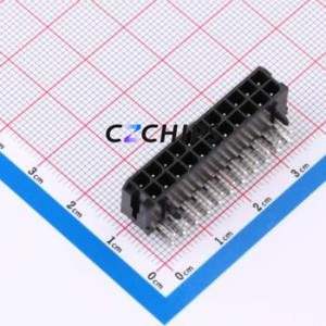 WB300A1H-223P-002 Wire-to-Board Pin Header Bent Lead Through Hole,P=3mm Connector 2x11P 3mm Right Angle Insert Micro-Fit MX 3.0 - Product Image 1