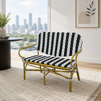 Chaises de café en osier ergonomiques pour l'extérieur, confortables, durables et élégantes, chaises longues en rotin pour toutes les saisons, pour restaurant