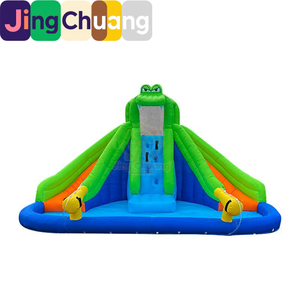 Château gonflable pour enfants Jumping Di en PVC avec double toboggan, pulvérisation d'eau, mur d'escalade, trampoline, <span class=keywords><strong>filet</strong></span> de sécurité pour l'intérieur et l'extérieur - Product Image 5