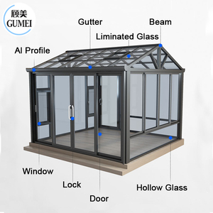 غرفة شمسة بتصميم عصري للحديقة تصلح للاستخدام في الفلل والزجاج المقوَّى بالألومنيوم - Product Image 2
