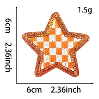 Offre Spéciale : Patch brodé étoile à paillettes de 6 cm, thermocollant, accessoires DIY pour sacs et chapeaux