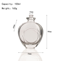 Flacon de parfum rectangulaire cannelé transparent de 100 ml avec pompe pulvérisatrice, prêt pour la sérigraphie et le diffuseur à bâtonnets, vide, vente en gros, personnalisable