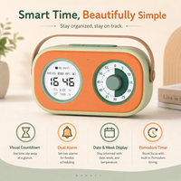 OEM Pomodoro Visueller Timer Digitale Schreibtischuhr mit Drehknopf Countdown Lern- und Konzentrationstimer für Kinder