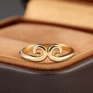 Legend West Bagues fines en or rose 10K Bandeau magique de Sun Wukong Bagues de couple en platine Promesse d'amour éternel Grand Sage Égal - Product Image 4