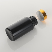 Bouteille en plastique pour animaux de compagnie, 150cc, conteneur de gélules de médicaments, de vitamines, bouteille vide avec couvercles