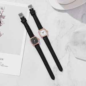 Reloj de Pulsera de Cuarzo con Esfera Cuadrada Vintage, Correa de Cuero, Estilo Casual Minimalista - Product Image 3