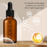 Flacon compte-gouttes en verre ambré de 30 ml, pipette graduée, protection UV, flacons cosmétiques vides pour huile essentielle, sérum