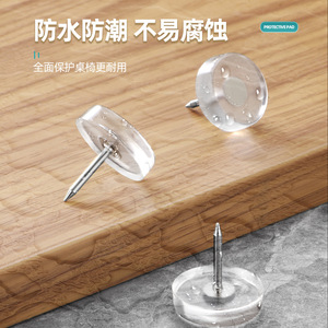 Patas de Plástico Transparente para Piso, Redondas, de Silicona, Antideslizantes, Silenciosas, para Muebles, Mesas, Sillas, Protectores de Patas de Goma Suave - Product Image 2