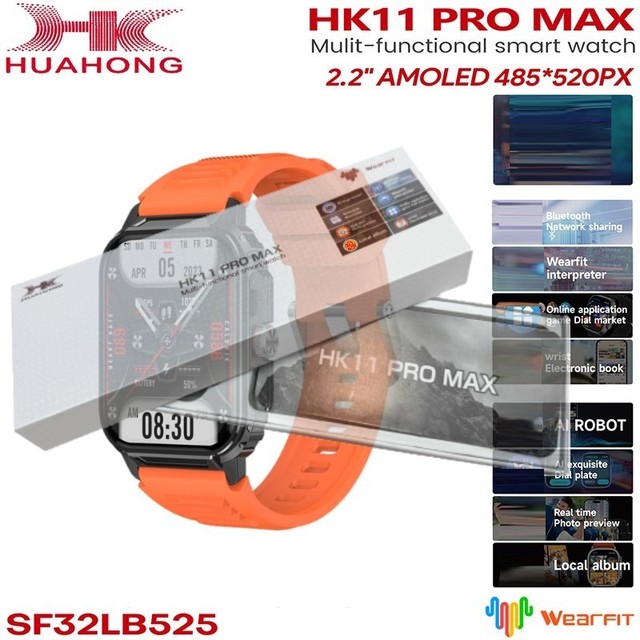 Hk11pro Max Smartwatch ChatGPT Amoled Screen MP3 Player Dual Straps Hk 11 Hk11 Pro Max Gen 2 Gen2 Smart Watch Hk11promax