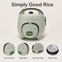 Cuiseur à riz électrique 1,8 L 350 W, multifonctionnel pour riz, ragoût, soupe, bouillie, divers modèles, compact pour la cuisine