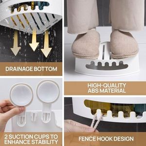 Corner Shower Caddy Suction Cup Shower Caddy Basket Powerful Suction Shower Shelf Waterproof & Oil-proof Bathroom Organizer - Product Image 3