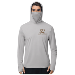 Hoodie de pêche personnalisé pour homme, protection solaire UPF 50, manches longues, t-shirt de pêche en polyester, vêtements de pêche d'extérieur respirants - Product Image 1